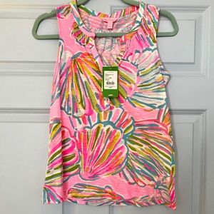 NWT Lilly Pulitzer Essie Top PinkPout Shellabrate